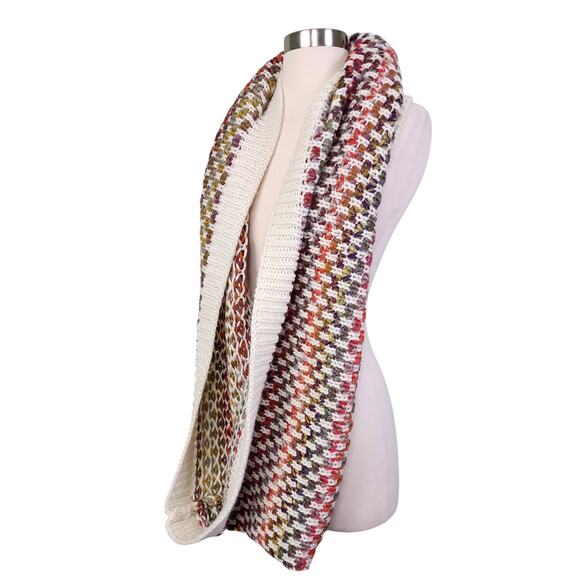 World Market Womens Rainbow Chunky Knit Infinity Scarf One Size Colorful Warm - Picture 1 of 9